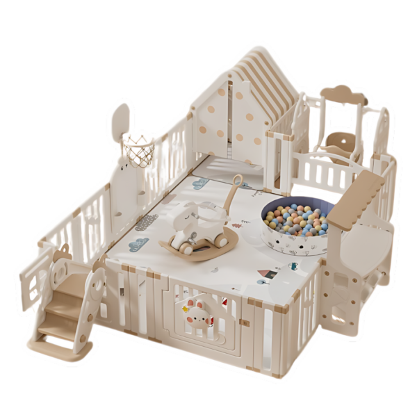 Corral multijuegos casita - beige